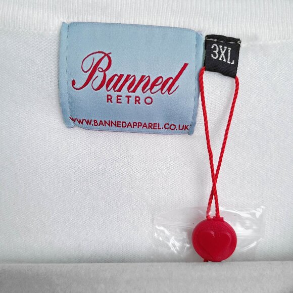 BANNED RETRO ~ Cat Scallop Collar Cardi ~ NEW! Size 3XL [UK] - 16 [US] - Picture 4 of 11